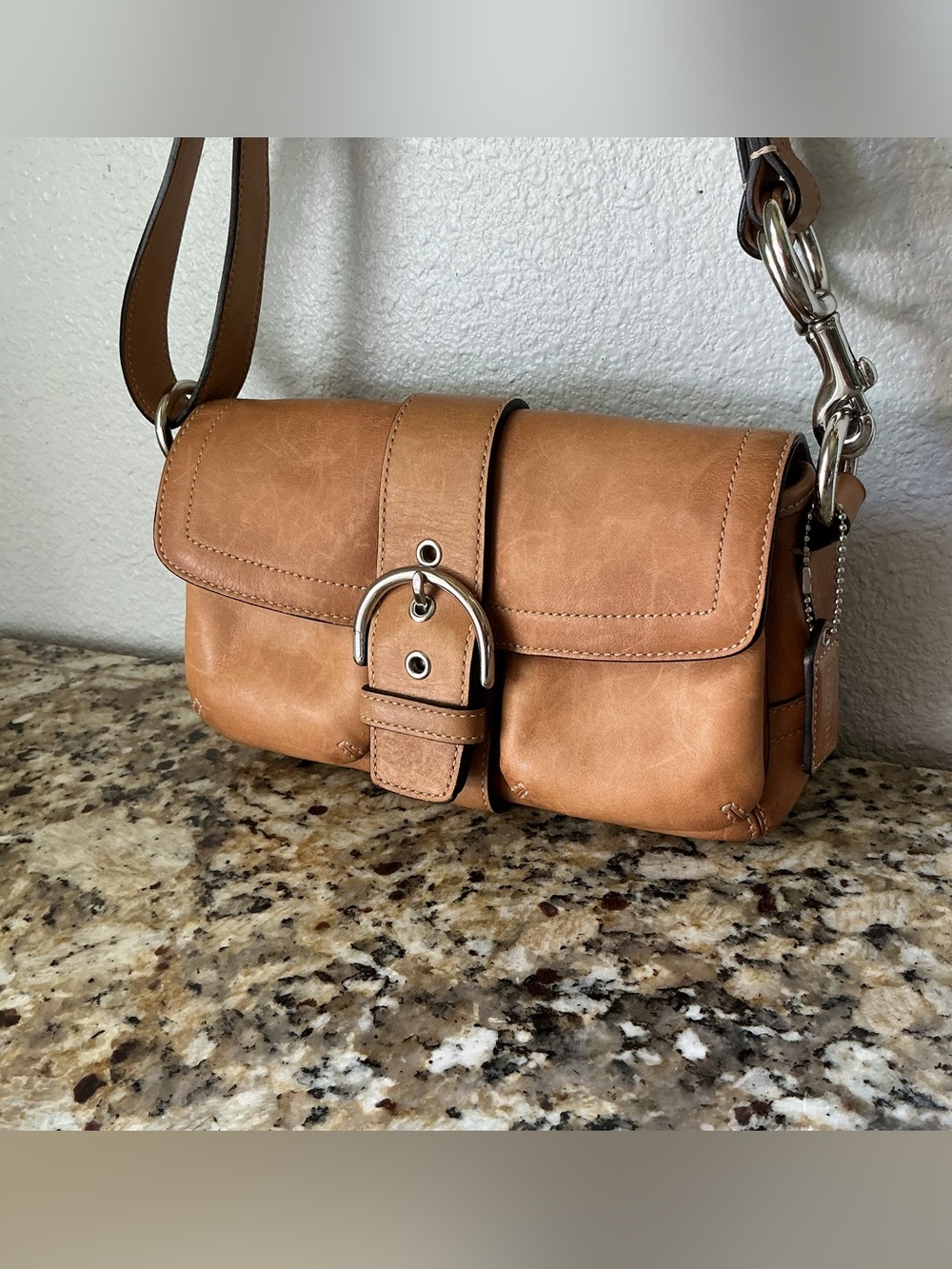 Coach Leather Soho Double Pocket Shoulder Bag - Picture 3 of 9